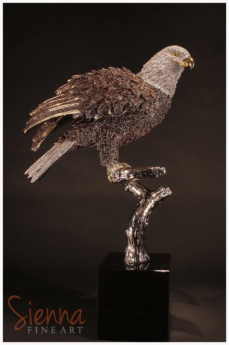 Brinkerhoff Swarovski Bald Eagle Sculpture Sienna Fine Art Gallery